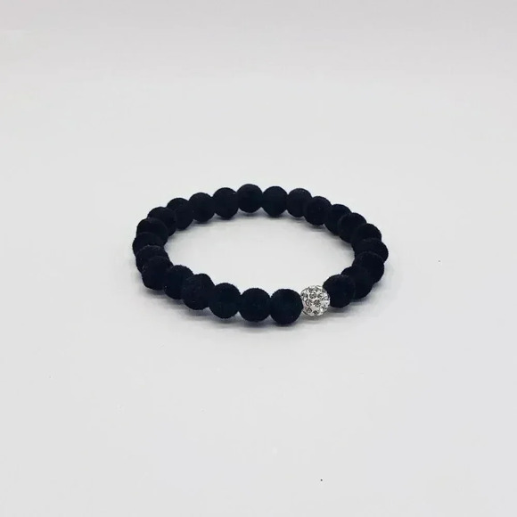 Handcrafted Velvet Bead Bracelet - Picture 2 of 2